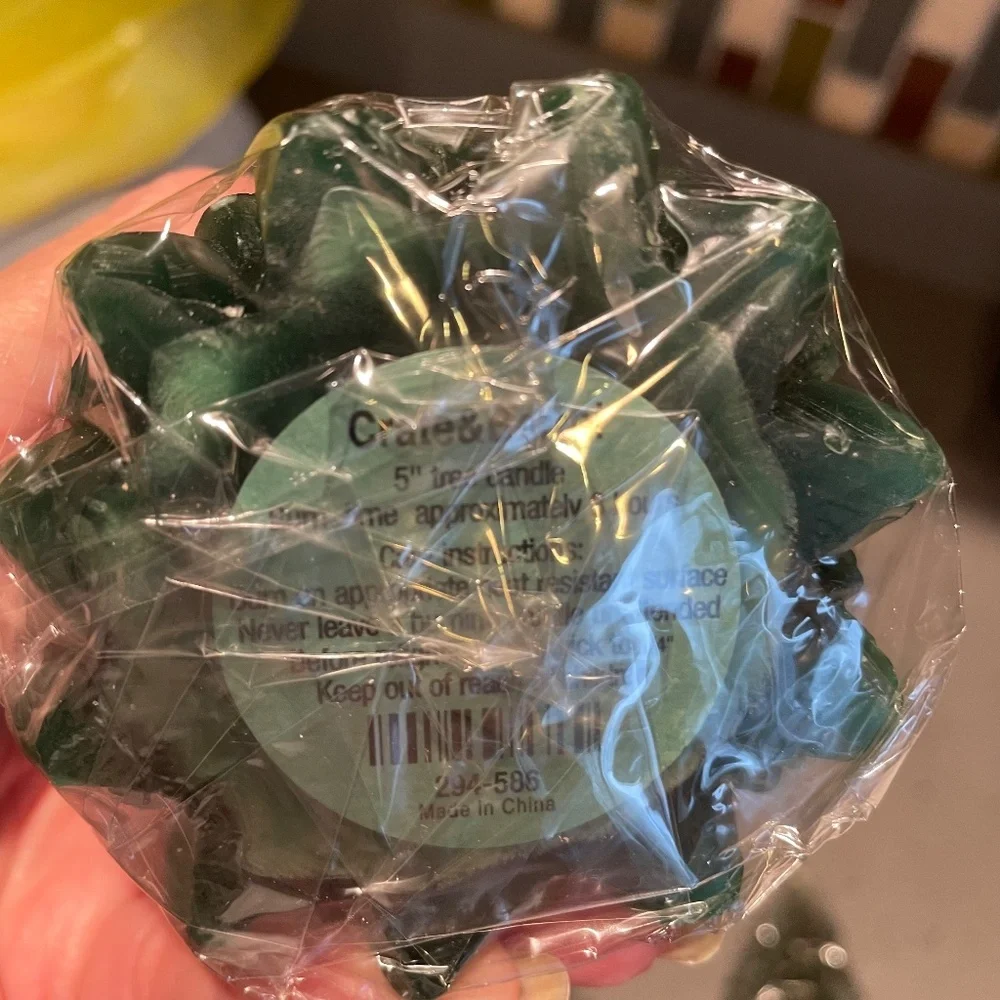 2 Crate & Barrel Christmas tree candles